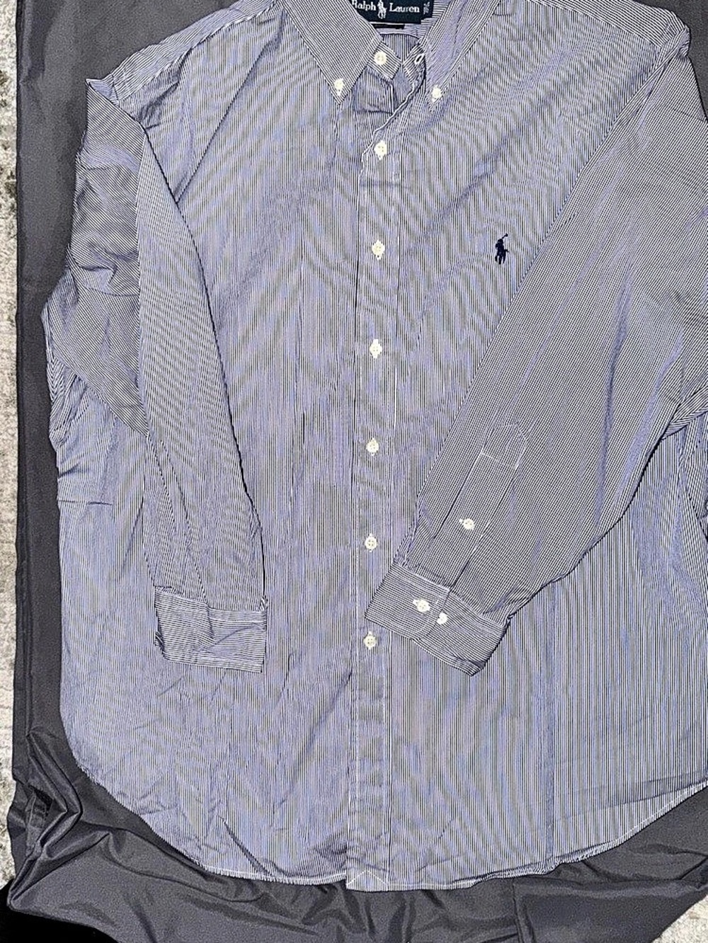 Ralph Lauren Classic Fit Striped Button Down in Blue & White